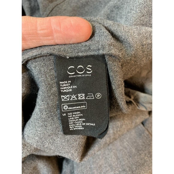 COS Wool Blend Shift Dress‎ Womens US 6 Oversized Gray Tunic Lagenlook Scandi - Picture 5 of 13